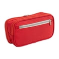 thumbnail image 1 of Large Cute Initial Aesthetic Pencil Pouch With Zipper Pen Case Box For Home Office And Travel(Red,One Size), 1 of 9