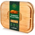 thumbnail image 1 of Bamboo Meat Cutting Board - 18 x 12 Reversible Carving Board with Juice Groove, Heavy Duty Butcher Board for Brisket, Roast, BBQ & Meal Prep, 1 of 7
