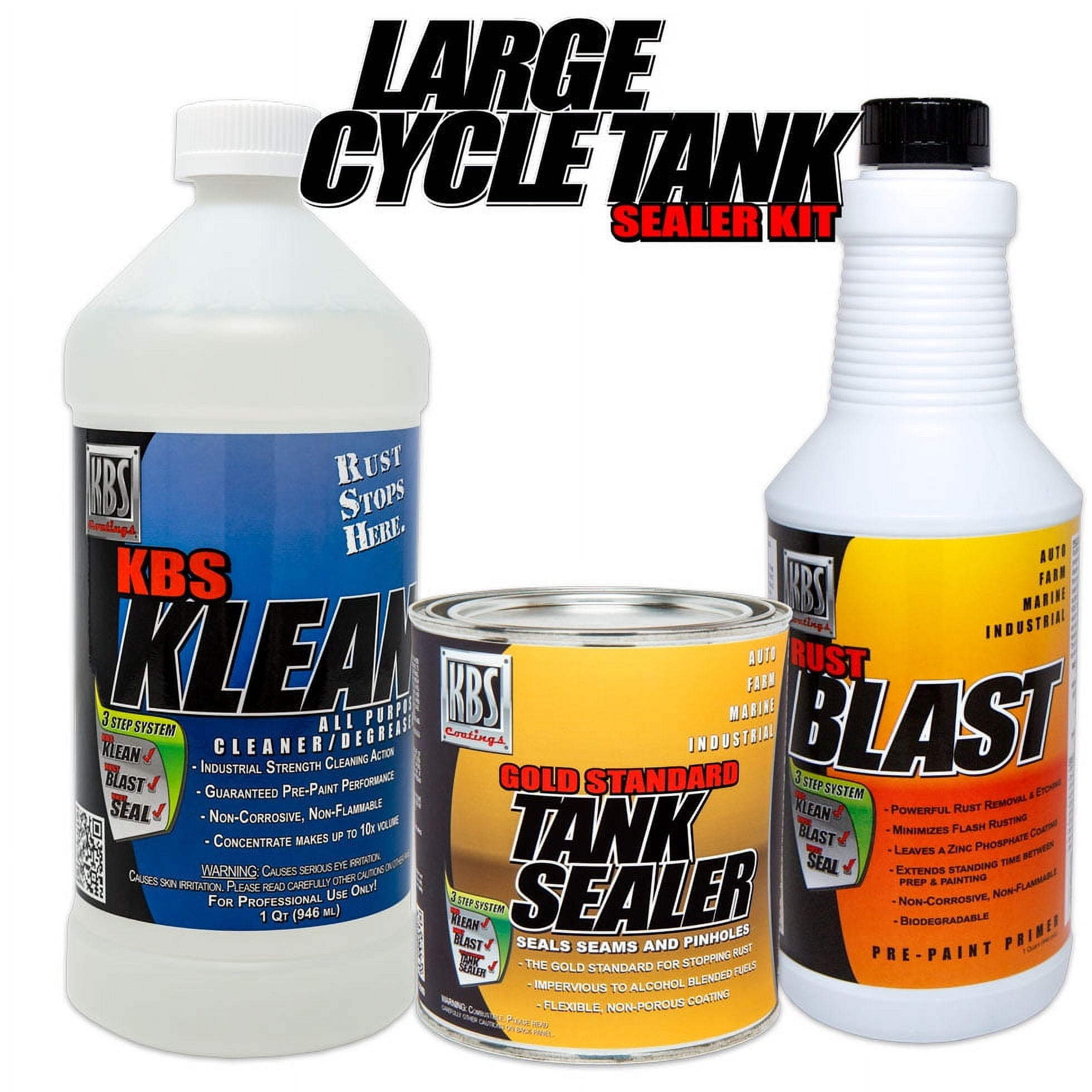 KBS Large Cycle Tank Sealer Kit Gas Fuel Repair Sealant & Weld