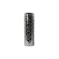 thumbnail image 1 of Urban Trends Collection UTC24700: Ceramic Round Cylindrical Vase Silver with Patterned Design LG Polished Chrome FInish Silver, 1 of 2