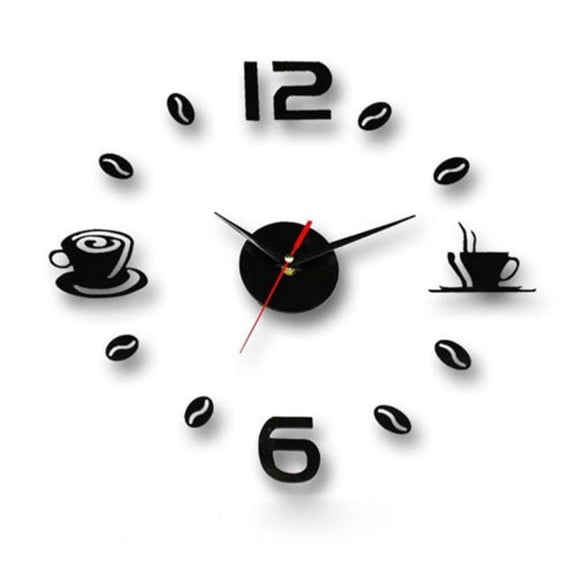 Large DIY Wall Clock with 3D Number Stickers Silent Mute Movement for Modern Home and Office Wall Decoration in Various Rooms