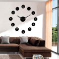 thumbnail image 1 of Large DIY Wall Clocks Modern 3D Silent Wall Clock Watch with Mirror Numbers Acrylic Stickers for Home Office Decorations Gift(Black,37inch), 1 of 7