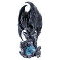 thumbnail image 1 of Large Dark Age Black Dragon w/ LED Light Blue Crystal Rock 18"h, 1 of 4