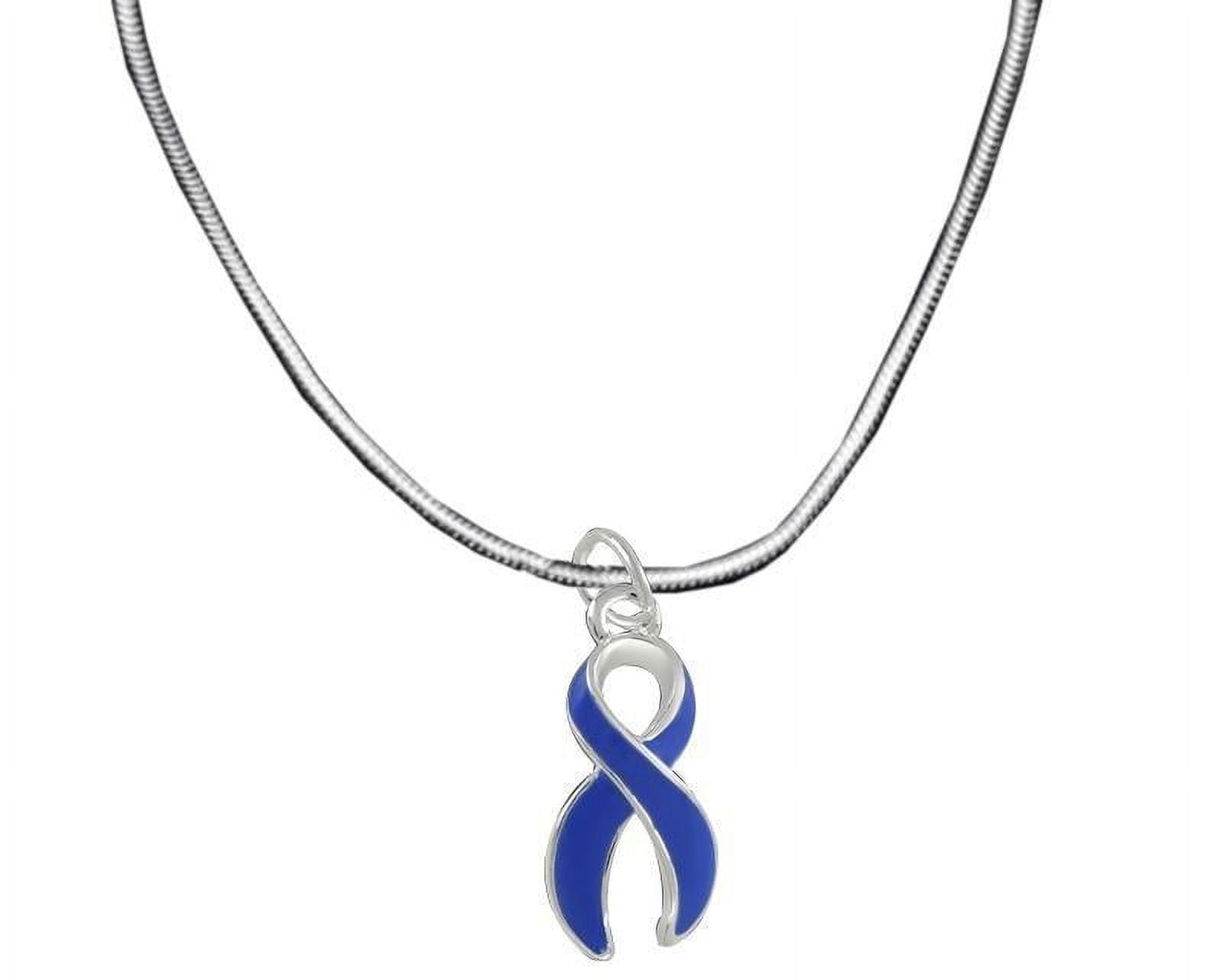Long Ribbon Necklace - Blue main image 1