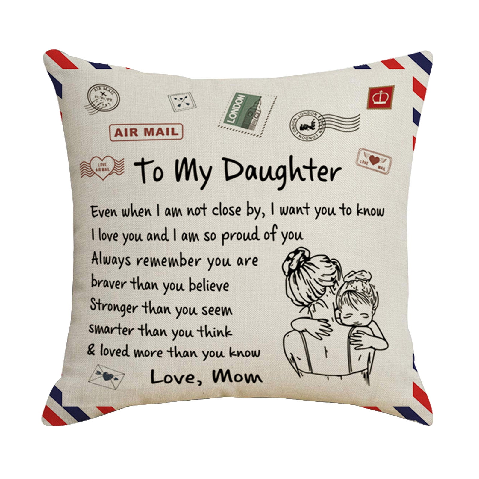 Large Decorative Bed Pillows Message Letter Pillowcases For Family