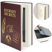 Large Decorative Book Safe with Combination Lock, Hidden Storage Diversion Box for Cash, Phone, Passport, Valuables   Home Office Bookshelf, Journey Secrets