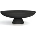 thumbnail image 1 of Large Decorative Bowl, Modern Resin Pedestal Bowl for Home Decor, Stylish Fruit Bowl for Kitchen Counter, Chic Key Holder for Entry Table, Matte Black, 1 of 12