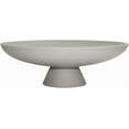 thumbnail image 1 of Large Decorative Bowl, Modern Resin Pedestal Bowl for Home Decor, Stylish Fruit Bowl for Kitchen Counter, Chic Key Holder for Entry Table, Grey, 1 of 12