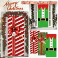 thumbnail image 1 of Large Decorative Door Banner for Holiday Parties Gift Wrap Style Photography Decoration Christmas Backdrop for Indoor Outdoor Events(3Pcs), 1 of 7