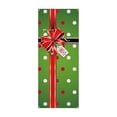 thumbnail image 1 of Large Decorative Door Banner for Holiday Parties Gift Wrap Style Photography Decoration Christmas Backdrop for Indoor Outdoor Events(Green Dots), 1 of 5