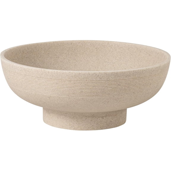 Large Decorative Fruit Bowl for Kitchen Counter, Sandstone Look Modern Minimalist Snack Candy Bowl for Table Centerpiece Decor, Home, Office, Hotel, Entryway (Beige)