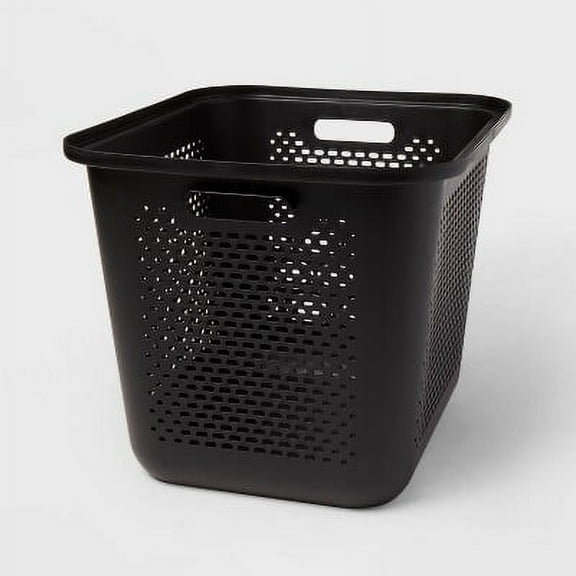Large Decorative Plastic Bin with Cutout Handles
