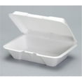 thumbnail image 1 of Large Deep All Purpose Foam Hinged Lid Container, White - Case of 200, 1 of 1