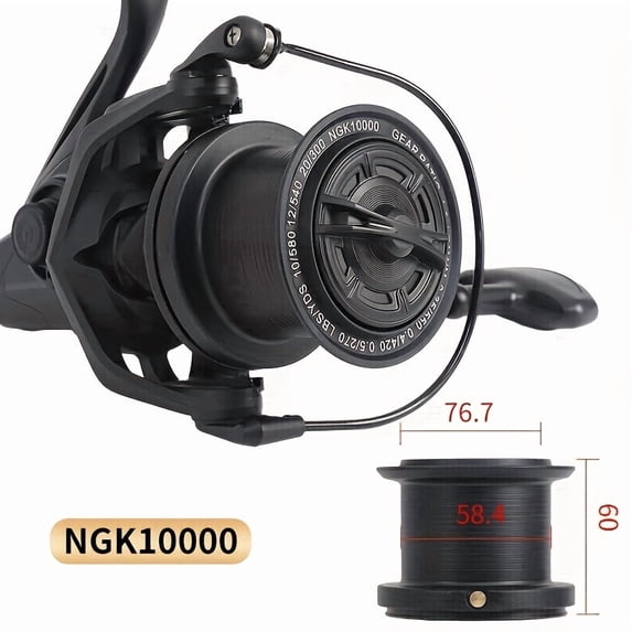 Large Deep Sea Fishing Reel 10000 Series Spinning Reel Durable Metal ...