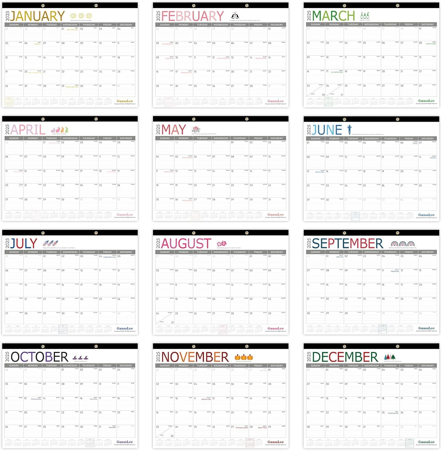 Large Desk Calendar 20242025, 22X17 Inch Large Monthly Calendar School