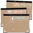 thumbnail image 1 of Large Desk Calendar 2026–2027, 18-Month Desktop Calendar (Jan 2026–Jun 2027), Kraft Style Planner for Home Office, Monthly Organizer for Scheduling & Productivity, Minimalist Desk Pad Calendar, 1 of 5