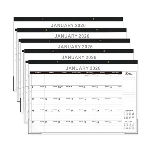 Large Desk Calendar 2026-2027, January 2026 - June 2027, 12