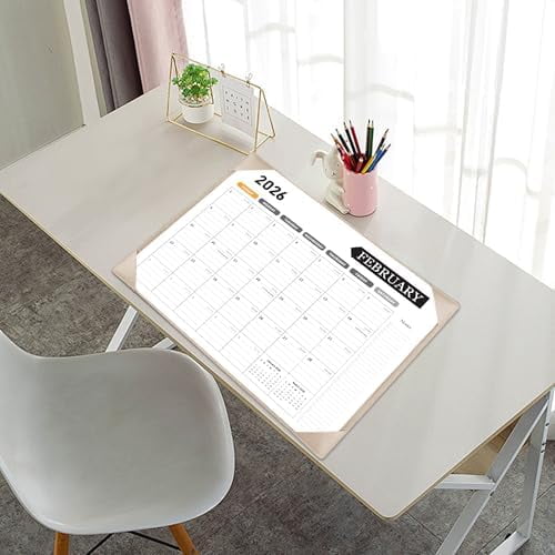 Large Desk Calendar 2026, Calendar with Desk Protecting Pad, 2026 Desk Calendar Large 22x17, Runs From January 2026 to June 2027, 18 Months, Big Desktop Calendar for Family Classroom and Office (