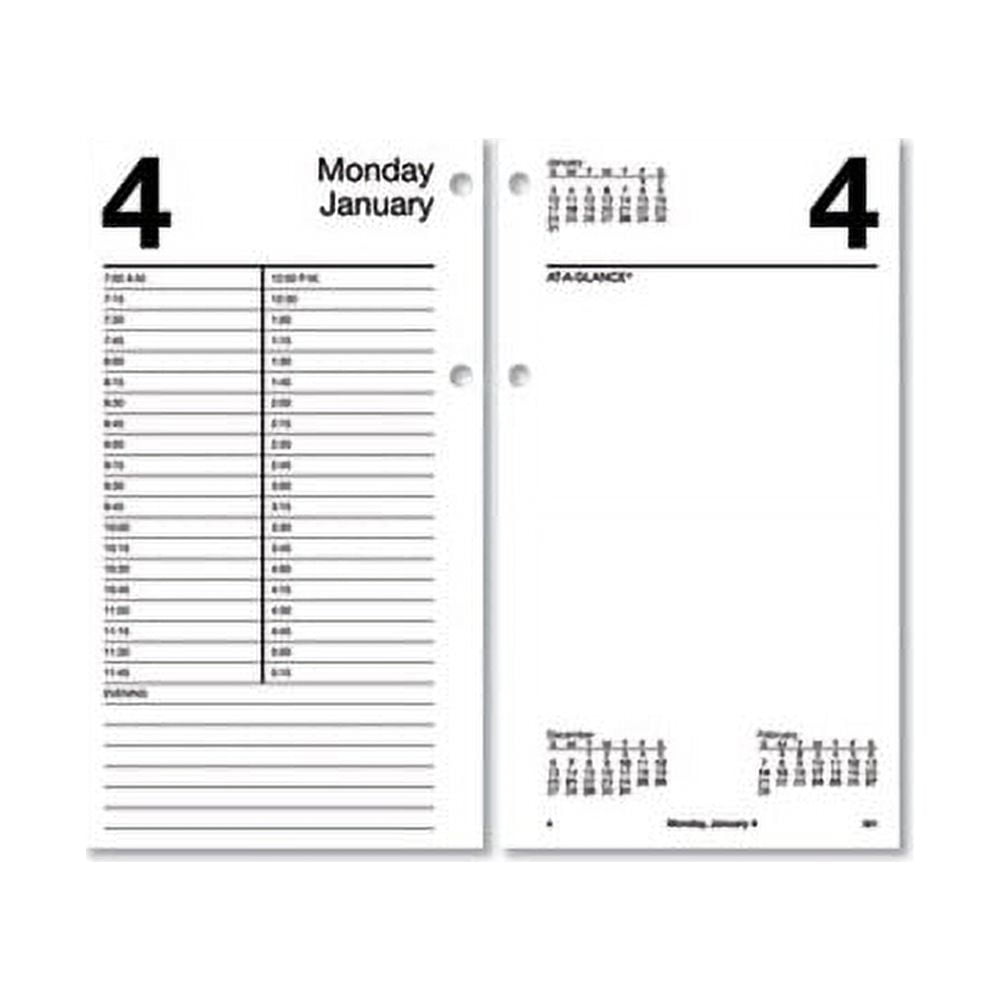 Large Desk Calendar Refill 4.5 x 8, White, 2022