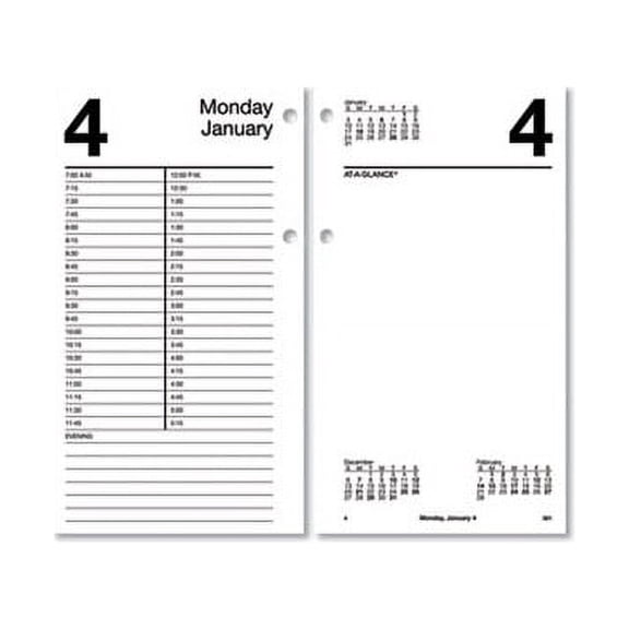 Large Desk Calendar Refill 4.5 x 8, White, 2022