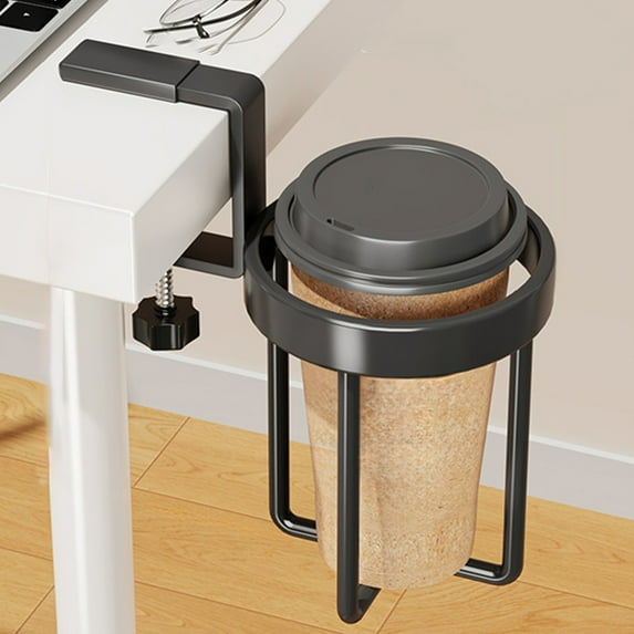 Large Desk Cup Holder Table Anti Spill Cup Holder Mount Cup Clip Drink Holder for Coffee Bottle Cup Office Accessories