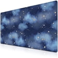 thumbnail image 1 of Large Desk Mat Dark Blue, Keyboard Mouse Pads Desktop Mats, Long Gaming Mouse Pad Non-Slip Rubber Base, 35.4 X 15.7 inch for Work/Game/Office/Home Watercolor Night Sky Galaxy Universe Space, 1 of 6