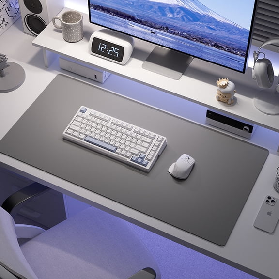 Large Desk Mouse Pad, Extended Keyboard and Mouse Mat with Non-Slip Base for Office and Home Workspace