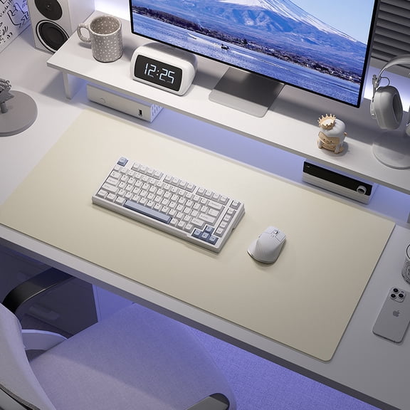 Large Desk Mouse Pad, Extended Keyboard and Mouse Mat with Non-Slip Base for Office and Home Workspace