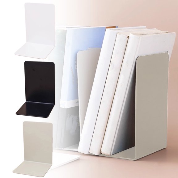 Large Desktop Book Stand Holder with Storage Divider, Sturdy ABS Plastic Bookshelf Organizer for Student Study Desk, Home Office Reading Support