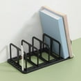thumbnail image 1 of Large Desktop Bookstand Organizer | Plastic Bookshelf Support, Stable Non-Slip Baffle, Green/White, 12.6"x5.67"x5.12" | Space-Saving Storage for Office Home, 1 of 7