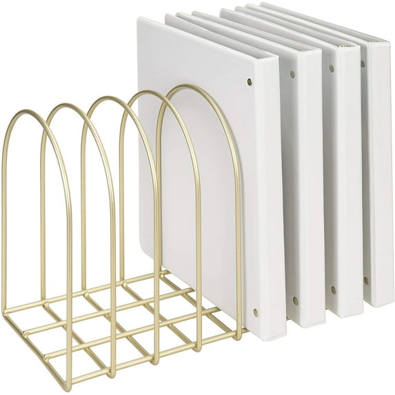 Large Desktop Document Holder, Brass Metal Wire File Folder Organizer ...