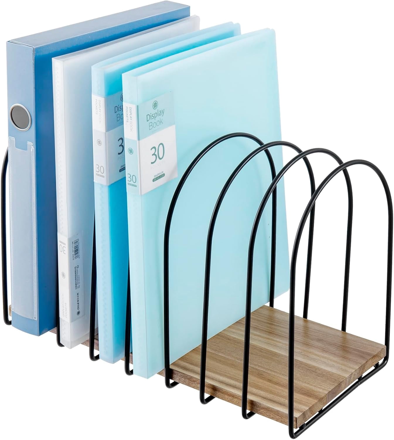 Arch File Rack Organizer Large Desktop Document Holder with Brass Metal Wire File Organizer Rack ...