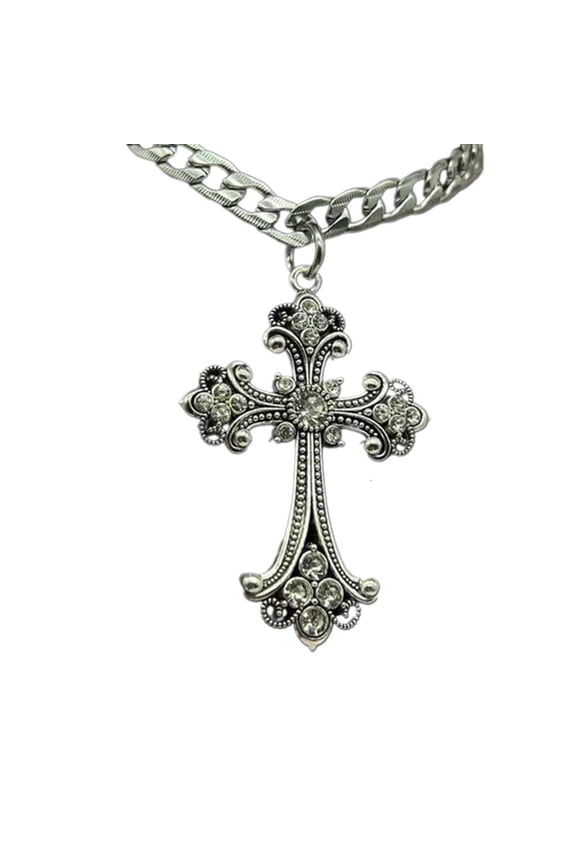 Vintage Pendant Necklace for Women Goth Accessories Gothic Male Neck Long Chain Aesthetic Holiday Gifts