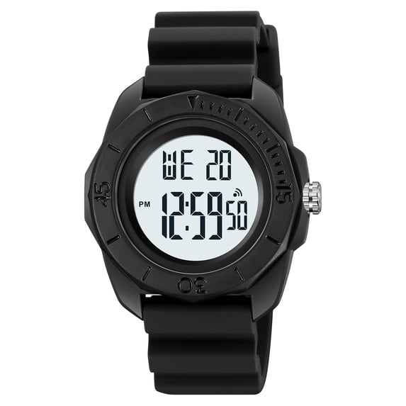 Large Dial Luminous Sports Digital Watch, Multifunction Waterproof Mens Chronograph Wristwatch, Alarm Stopwatch Electronic Timepiece for Outdoor Workout Daily Casual