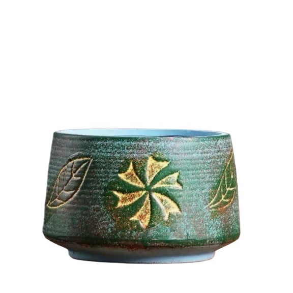 Large Diameter Ceramic Flower Pot - Creative Personalized Planter for Indoor Outdoor Plants, Compatible with Modern Home Decor