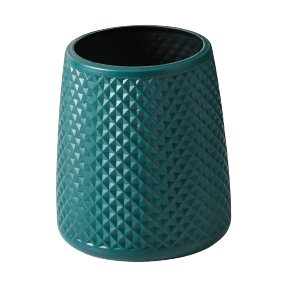 Large Diamond Relief Plastic Vase, Conical Flower Bucket for Tall Bouquets, Thickened Leak-Proof Design, Versatile Storage for Makeup Brushes & Kitchen Tools, Home & Café Display