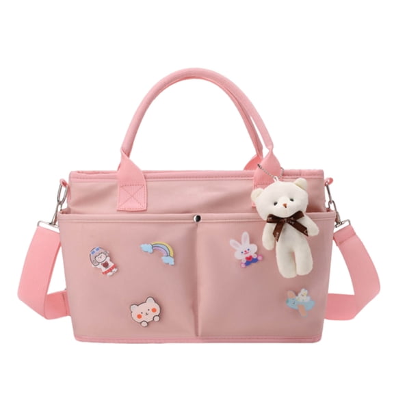 Large Diaper Backpack with Portable Changing Pad, Baby Diaper Bags for Girls, Multifunction Floral Travel Backpack for Moms Dads with Insulated Pockets and Stroller Straps