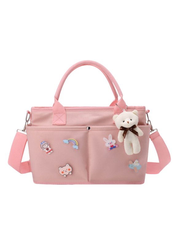 Large Diaper Backpack with Portable Changing Pad, Baby Diaper Bags for Girls, Multifunction Floral Travel Backpack for Moms Dads with Insulated Pockets and Stroller Straps