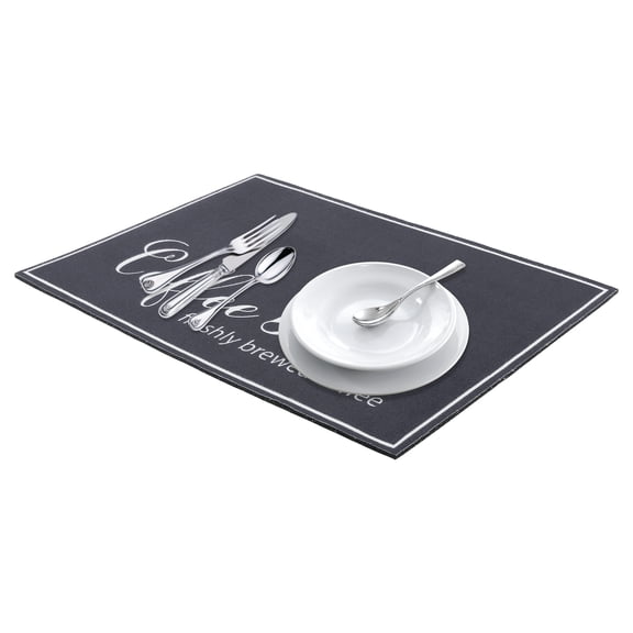 Large Diatomaceous Coffee Mat, Quick Dry Dish Drying Mats for Kitchen Counter, Dishes, Cups, and Utensils Dark Gray 15.7*11.8 inch