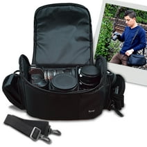 Large Digital Camera / Video Padded Carrying Bag / Case for Nikon, Sony, Pentax, Olympus Panasonic, Samsung, and Canon DSLR Cameras