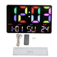 Large Digital Clock Color Screen USB Powered Dimmable LED Calendar