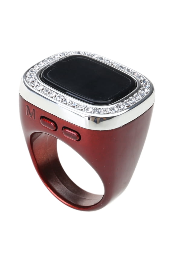 Large Digital Finger Counter Rings with Azan Alarm & Vibration Reminder Unisex Intelligent Tasbih Tracks for Islamic Prayer