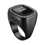 Large Digital Finger Counter Rings with Azan Alarm & Vibrations Reminder Unisex Intelligent Tasbih Tracks for Islamist Prayer