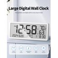 Large Digital Wall Clock Battery Operated Alarm Clock,14" Digital