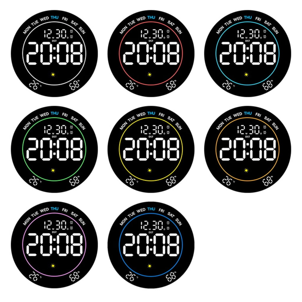 Large Digital Wall Clock,Corded LED Alarm Clocks with Date,Week ...