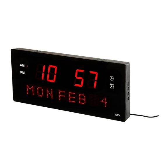 Large Digital Wall Clock Number Home Accessories USB LED Tools 12/24H Display Easy Viewing for kitchen and home Hall