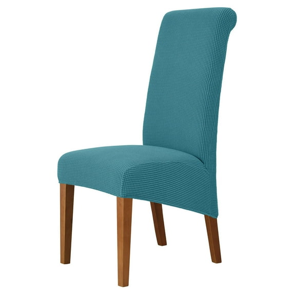 Large Dining Chair Covers,XL Stretchy Chair Protector Removable Washable Universal Anti-Dust Spandex Jacquard Chair Slipcovers for Dining Room Kitchen Hotel-4 Pcs-H