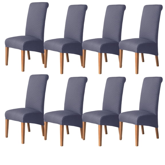 Large Dining Chair Slipcover,XL Stretch Chair Covers Universal Removable Washable Anti-Dust Spandex Jacquard Chair Protector for Kitchen Banquet Hotel Decoration-8-A