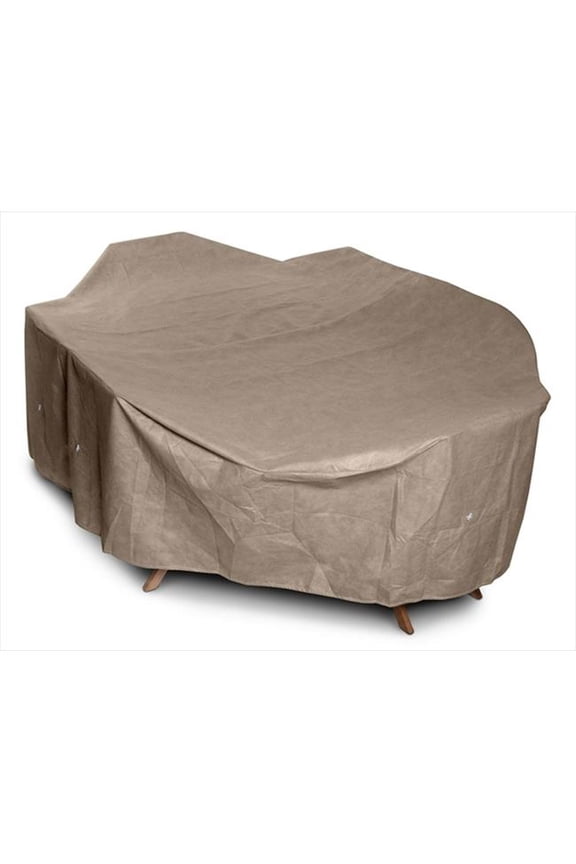 Large Dining Set Cover - Taupe - 108 L x 82 W x 28 H in. - 7-Year Warranty
