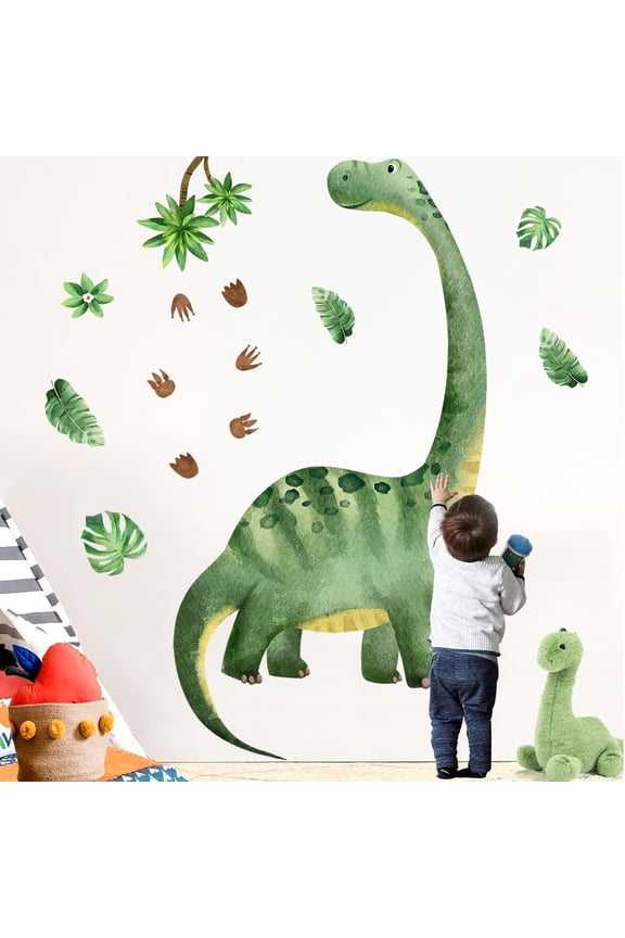 Large Dinosaur Wall Decals for Boys Room, DILIBRA Removable Kids Dinosaur Wall Decor, Peel & Stick Dino Wall Stickers for Nursery Bedroom